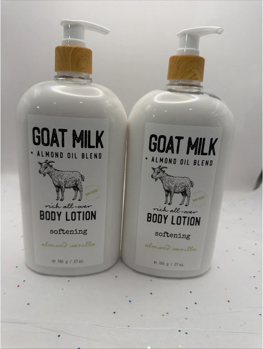 Home & Body Goat Milk Lotion Almond Vanilla 2 Pack 27oz Almond Oil Body Cream